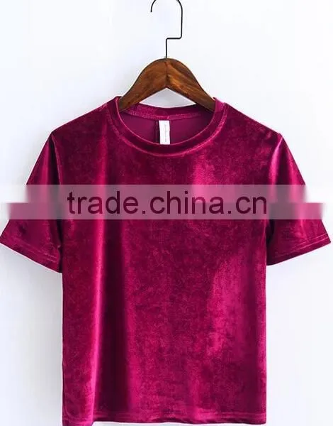 Runwaylover EY2389B Ladies Sexy 2017 Short Sleeve Crop Tops photo-3