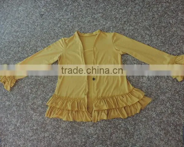 Wholesale 2016 Womans Jackets Super Cotton Ruffle Design Blouse Womans Spring Jackets photo-5