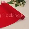 Flocked Polyester Printed Velvet Fabric For Packing Box , Red Upholstery Velvet Material