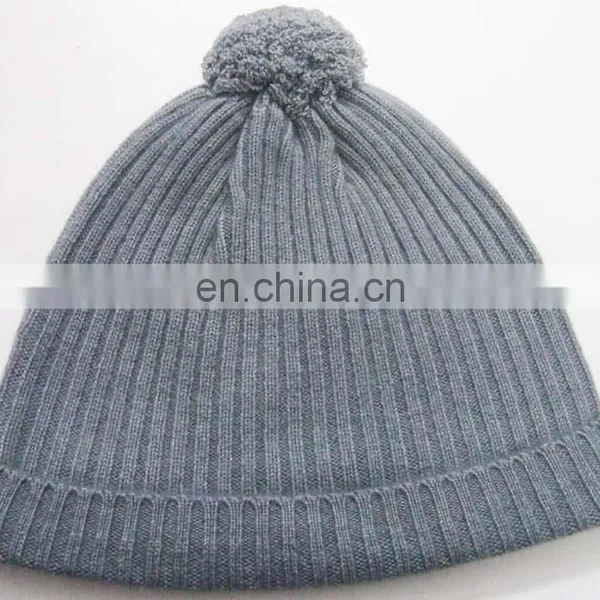 Knitted Cashmere Rib Caps photo-4