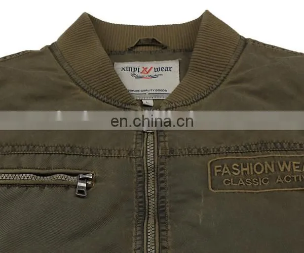 Unisex Nylon Washed Bomber Jacket,custom Wholesale Bomber Jacket photo-4