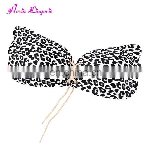 In Stocks White Leopard Veins Sexy Backless Nubra Push Up Invisible Bra photo-2