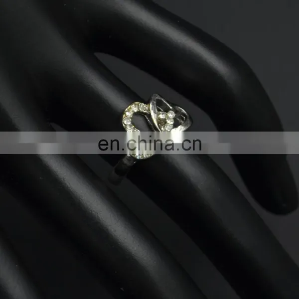 MCR-0008 In Stock Fashion Wedding Wholesale Latest Double Heart Design Ring for Girls photo-3