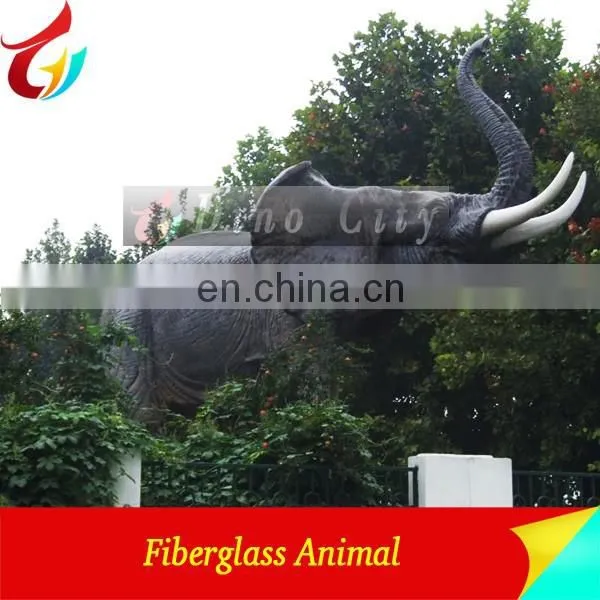 Vivid Fiberglass Outdoor Playground Crane Statue photo-3