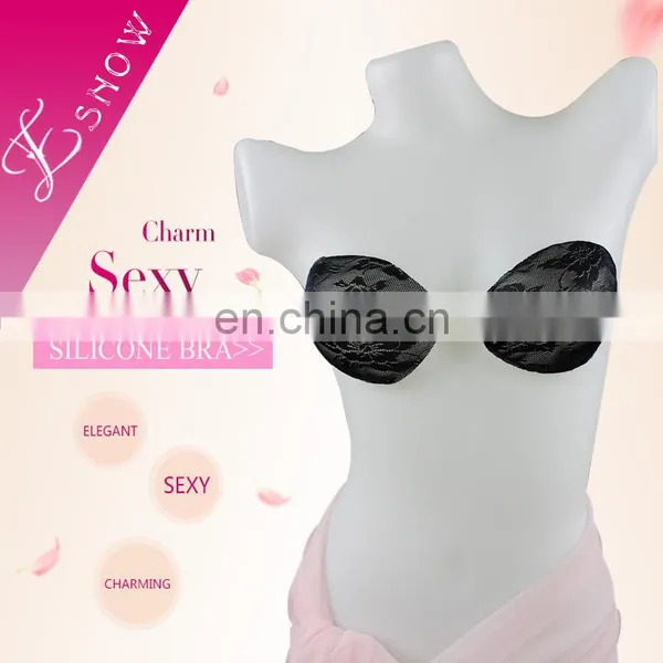 ES6603 2016 China Wholesale High Quality Sexy Lady's Sexy Lace Silicone Bra photo-2