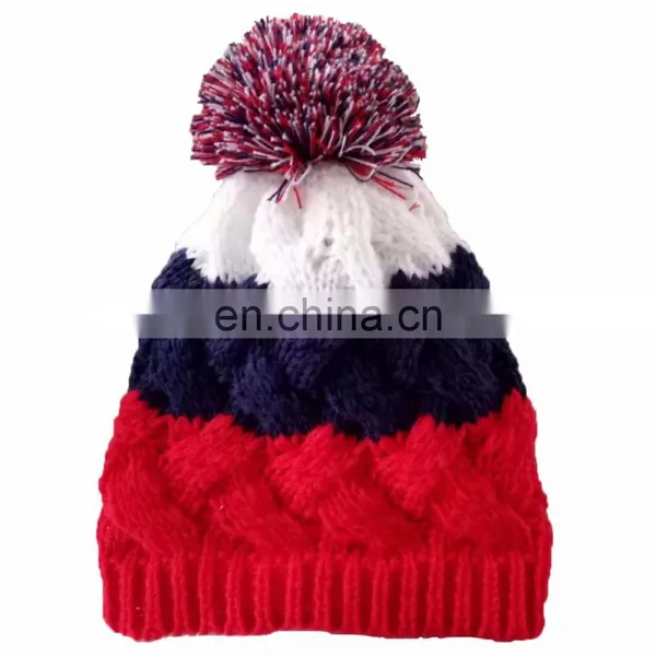 Custom Knit Weave Figure Baby Beanie With Pom Pom photo-4