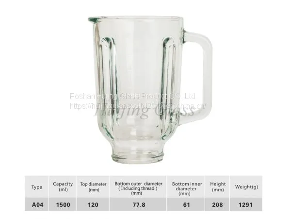 (A04)high Capacity Blender Jar Food Processor Factory Price 1.5L
