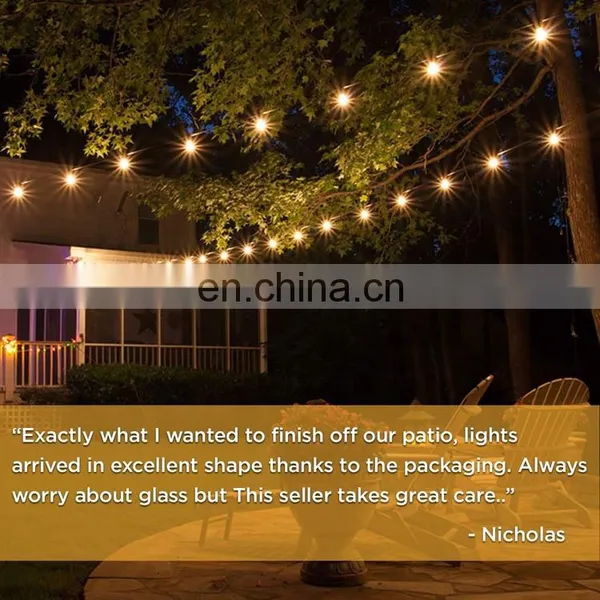 Holiday S14 LED String Bulbs for Holiday Garden Patio Christmas Use Outdoor Edison Bulb String Light Filament String Light 48ft photo-6
