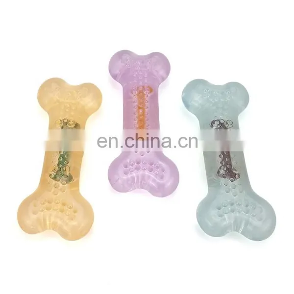 Semi-transparent Pet Chew Toys Flavor Dog Bone Toy Teeth Clean Bone Toy for Dogs photo-4