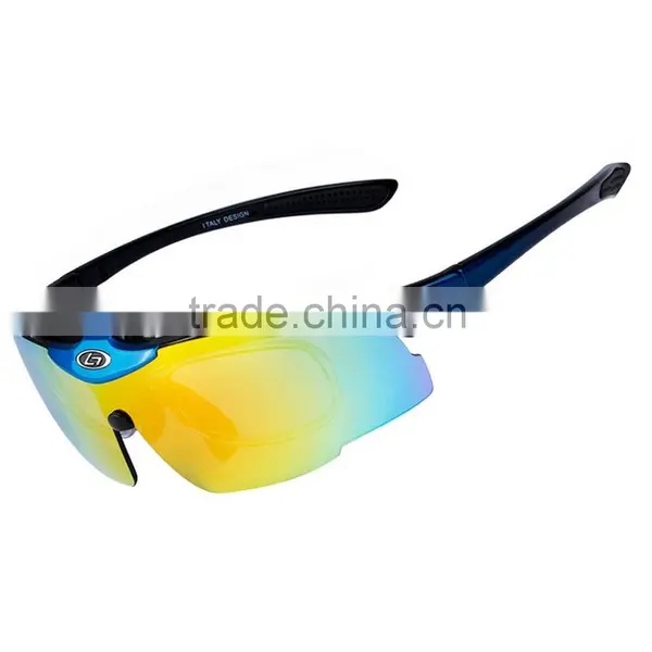 Polarized Anti-UV Cycling Glasses Sports Sunglasses 5 Exchangeable Lenses photo-5