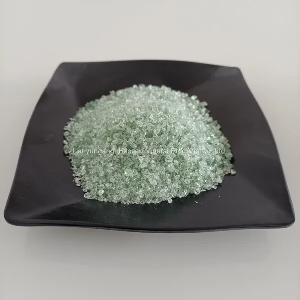 Decorative Granular Colored Silica Sand, Green Fused Quartz Sand photo-2