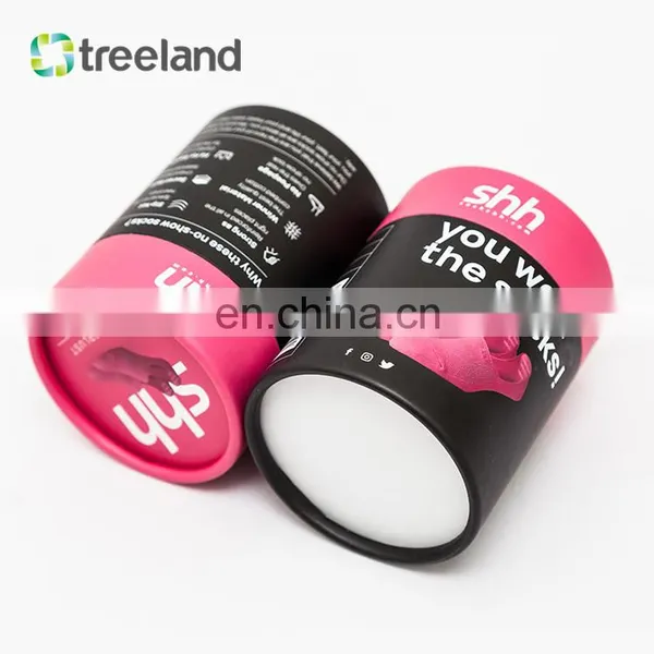 Bio-friendly Paper Tube Packaging for Socks Custom Clothing Packaging Good Quality Cylinder Tube Cardboard photo-4