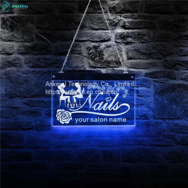 Acrylic LED Light Sign Factory Cheap Prices Customized Acrylic 16 Colors RGB LED Signs photo-3