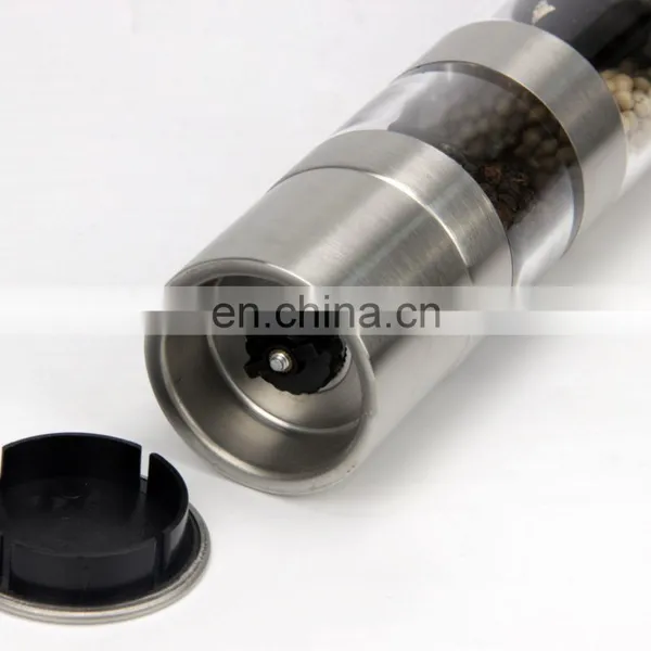 2 in 1 Transparent Glass Dual Manual Salt And Pepper Grinder Mill Kitchen Tools Accessories For Cooking Grinder photo-2