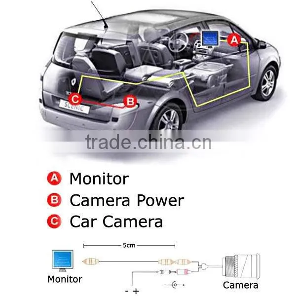 12V 170 Degree Mini Color CMOS Reverse Backup Camera Rear View Camera Night Vision Waterproof photo-6