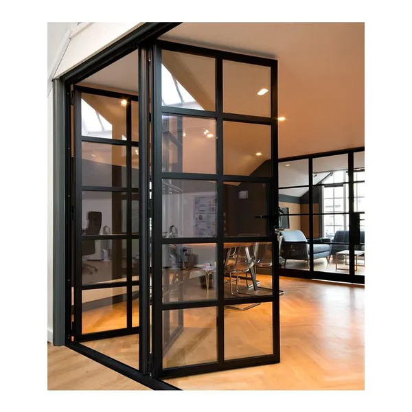 Double Glazing Lowes Bi Fold Door / Accordion Aluminum Glass Patio Exterior Bifold Door photo-2