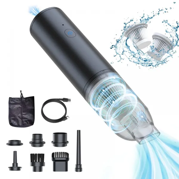Xiaofan Wireless Multi-function Dust Remover, Dust Suction, Blowing, Vacuuming, Inflation, Intelligent Lighting, Emergency, Long Life, Vehicle, Home and Office B