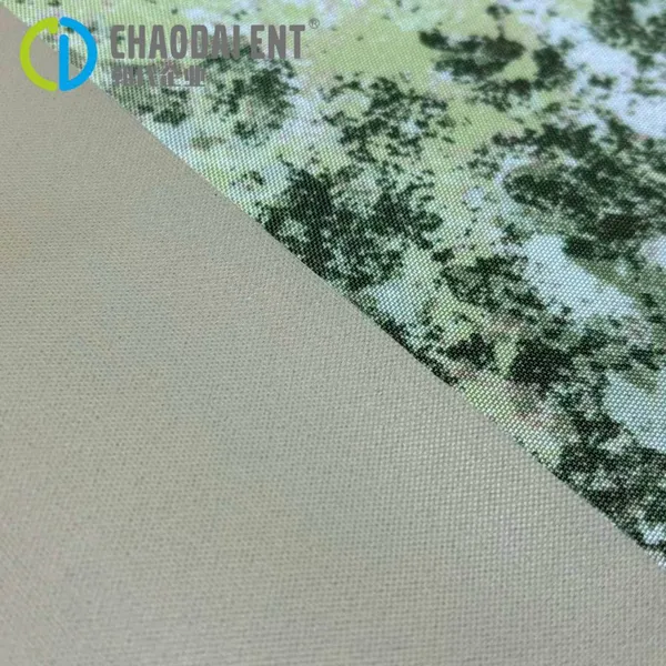 300D*300D PU Coated Pattern Print Recycling 100% Recycled Polyester RPET Oxford Fabric for Bag Luggage Supply photo-2