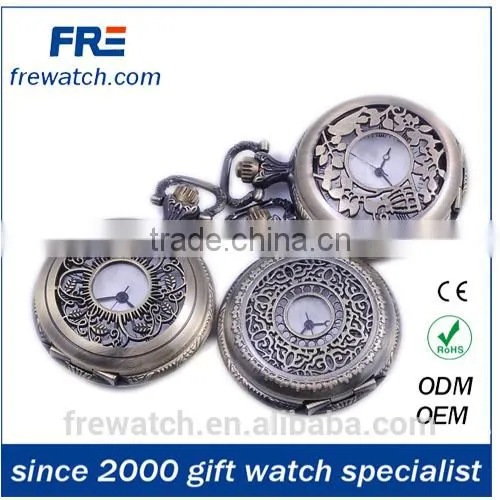 Zinc Alloy Quartz Antique Pocket Watch From China Bronze Old Hanging Watch photo-2