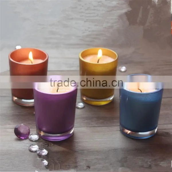 Colored Glass Candle Holder Set With Gift Box for Wedding photo-3