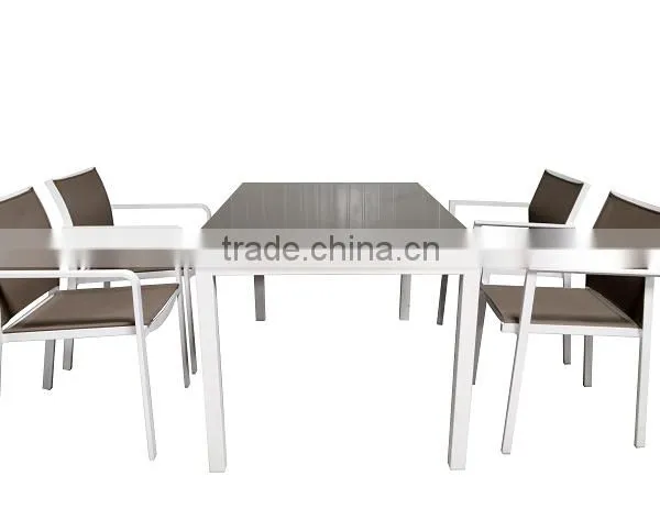 All Weather Cheap Garden Furniture Outdoor Table and Chair WPC Dining Set photo-3