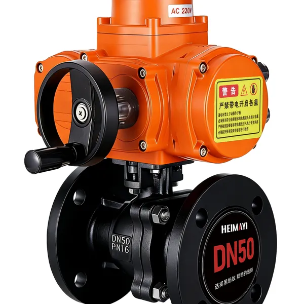 4‑20mA Modulating Electric 3‑way Ball Valve With Manual Handwheel Override photo-4
