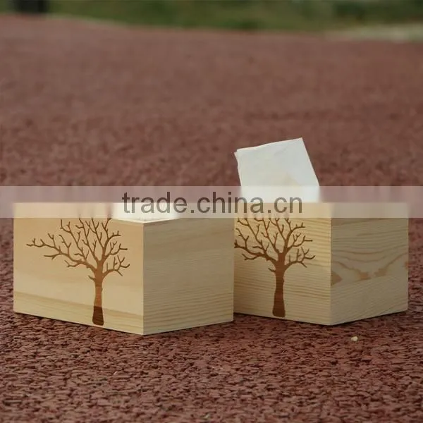 Wholesale Decoration Natural Wood Storage Tissue Box photo-4