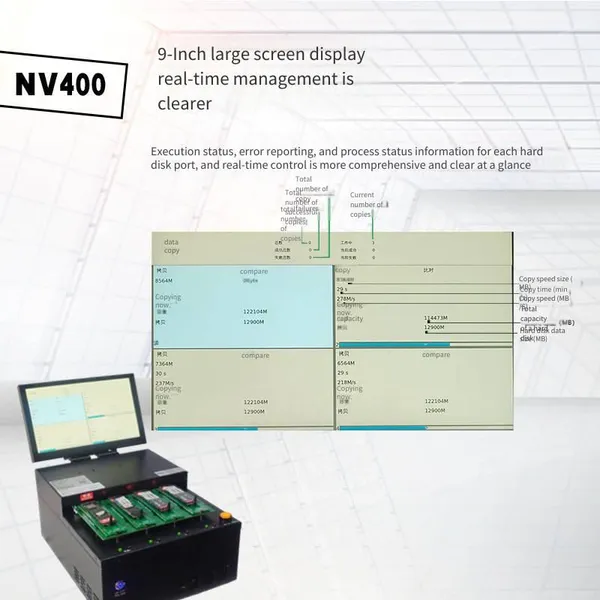 Annuoli M.2 Hard Drive Copier With One-to-three Function, Nvme Ngff, High-speed Copying, up to 18gb per Minute photo-3
