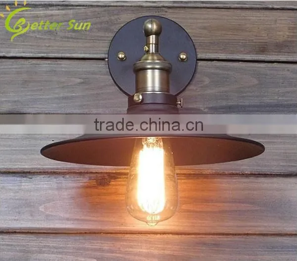 Aged Steel Edison Bulb Wall Light photo-2