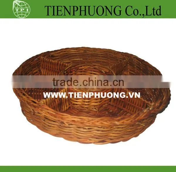 Wicker Round Tray Basket