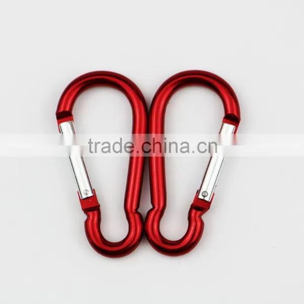 Red Aluminum Colourful Snap Hook Multifunctionhiking Carabiner Hook