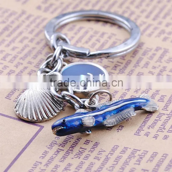 Manufacturer Wholesale Metal Keychain Tiger Shrimp Fish Keychain photo-2