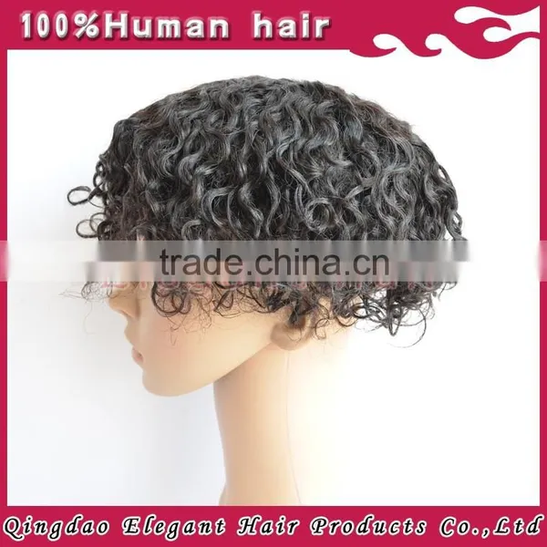 Qingdao Hairpiece Factory Indian Remy Hair pu Skin Around the Perimeter Toupee photo-6