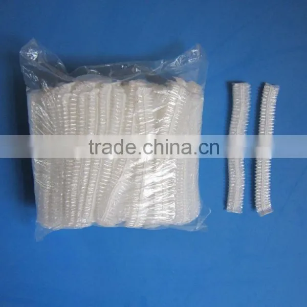 Factory Wholesale Disposable Plastic PE Strip Shower Cap for Hotel photo-6