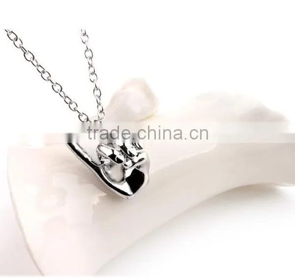 AKA Pinkie up Necklace Hip Hop Hand Pendant Necklace Choker Jewelry Palm Necklace Quality Choice photo-2