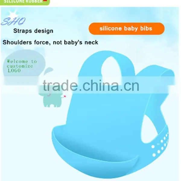Customer Design Funny Soft Cute Waterproof Shq Silicone Baby Bib