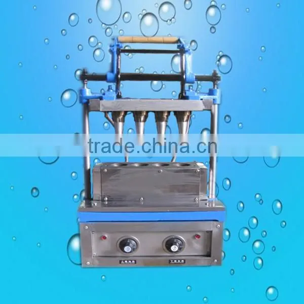 Hot Sale 4 Heads Ice Cream Cone Making Machine, Ice Cream Cone Waffle Maker, Cone Ice Cream Machine for Sale(ZQR-ET4)