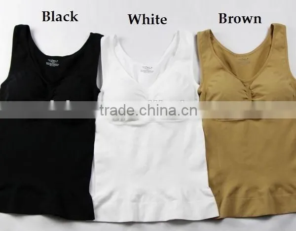 Sexy Slim body Shaper lady camisole by seamless bra with pad