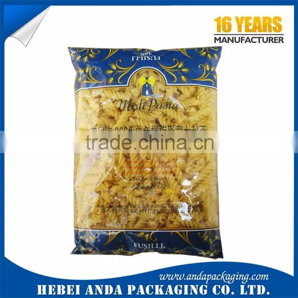 Moisture Proof Flexible Food Grade Pasta Bags Packaging Material/ Pasta Wrapper/ Laminated Plastic Pasta Packaging photo-2