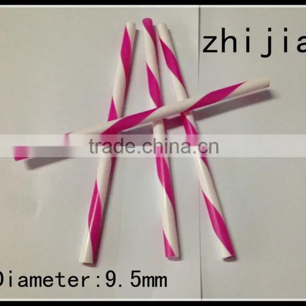 Colorful Plastic Wrapped Acrylic Red Straw photo-2
