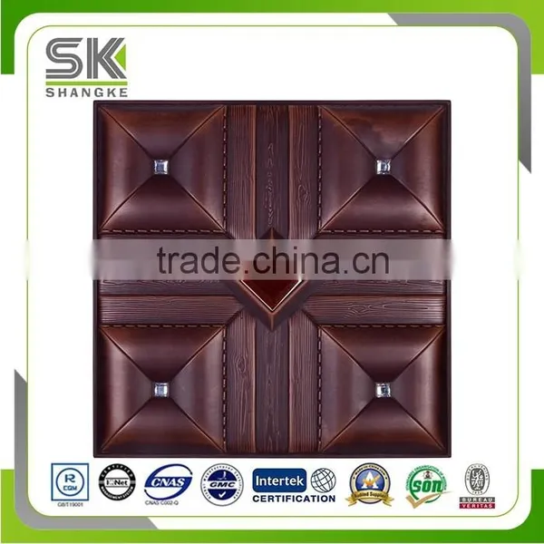 Eco Friendly PU Leather Material Interior Decorative Wall Panel photo-4