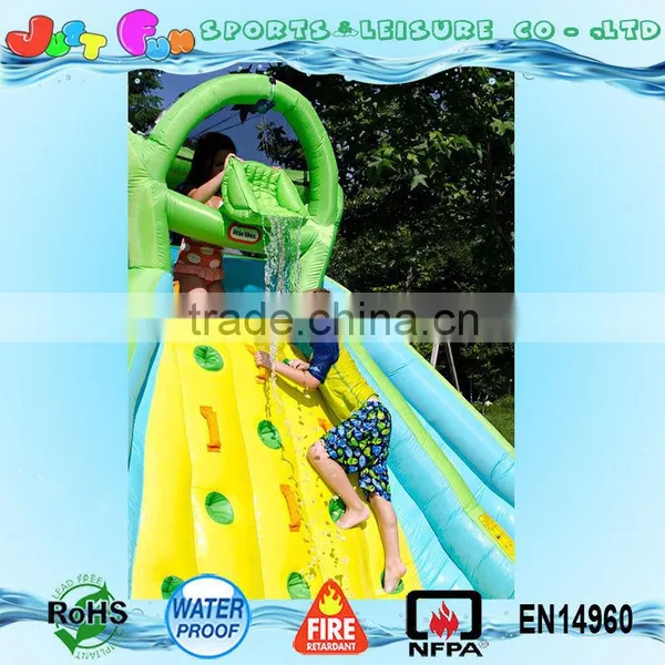 Two Lines Commercial Grade Inflatable Water Slide With Climbing Wall Supplier's Choice photo-3