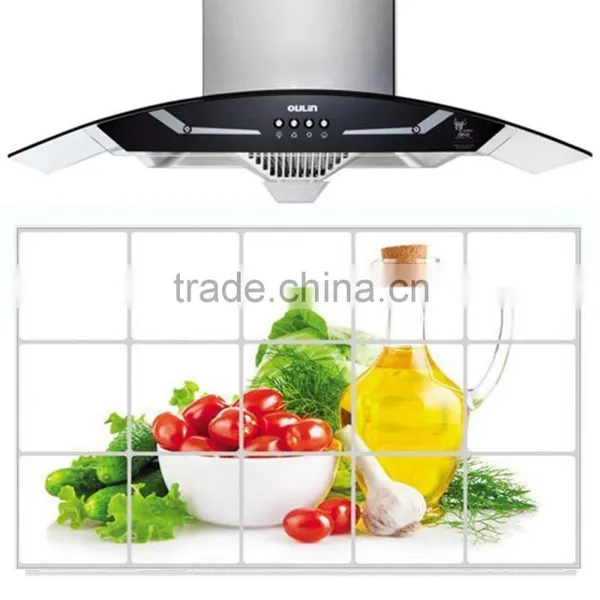 Free Shipping 75cm*45cm Various Korea High-grade Aluminum Copper Waterproof and Oil Sticker Kitchen Wall Stickers For Home Decor
