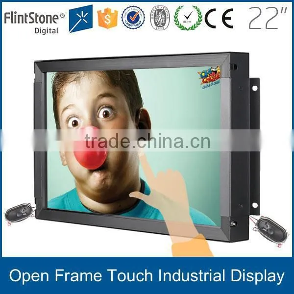 FlintStone 22" USB/VGA / BNC / AV interface IR touch screen lcd monitor for Kiosk