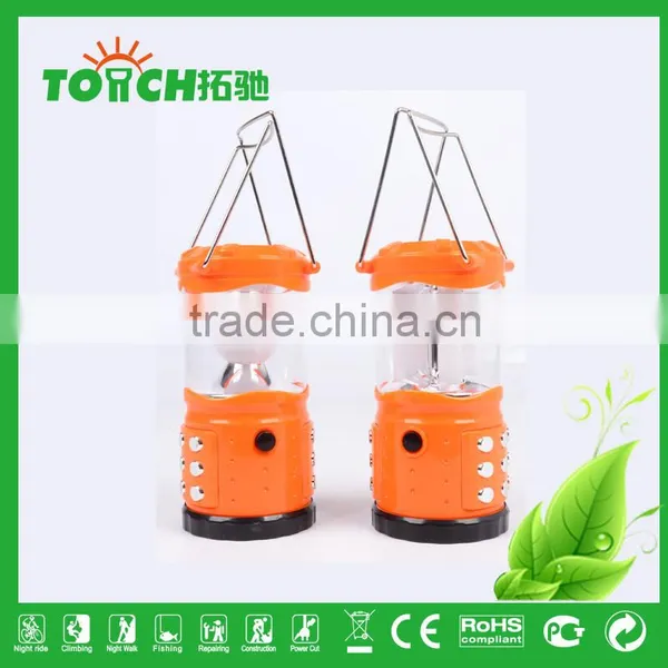 Orange Color Solar Lantern New Design Rechargeable Camping Light High Power Tent Lamp Ball Bulb Torch photo-2