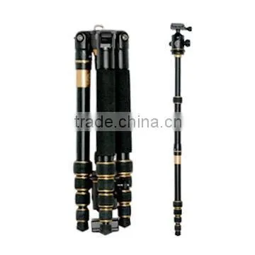 QZSD-Q777 350mm aluminum camera tripod for panorama shoot telescope compact camera stand multifunctional camera tripod monopod
