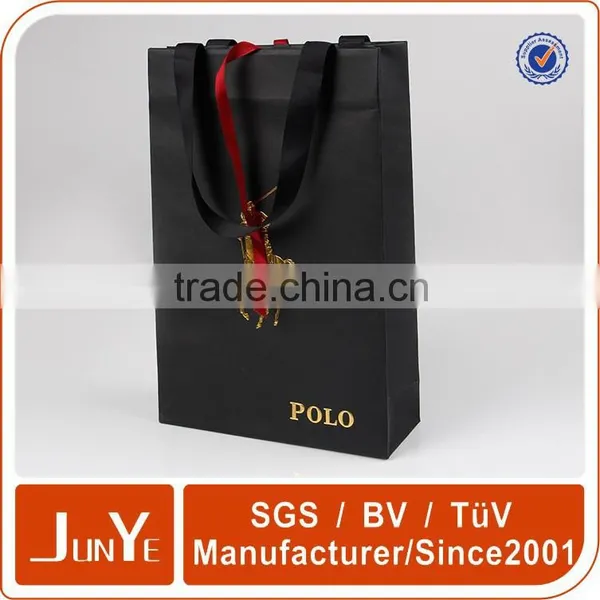 High Quality Black Craft Packaging Paper Bags photo-2