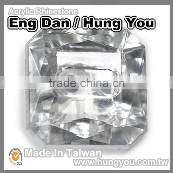 2 Holes Point Back Taiwan Garment Accessories Rhinestone Buttons photo-4