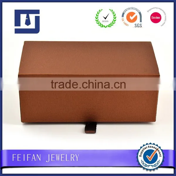 Spot Wholesale Rectangle Cufflinks Box of High-grade Packing Cufflinks Box photo-3