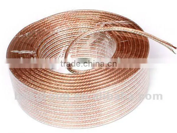 300/300V High Quality Flat Transparent Audio RVH ,Audio Speaker Fig.8 Cable photo-2